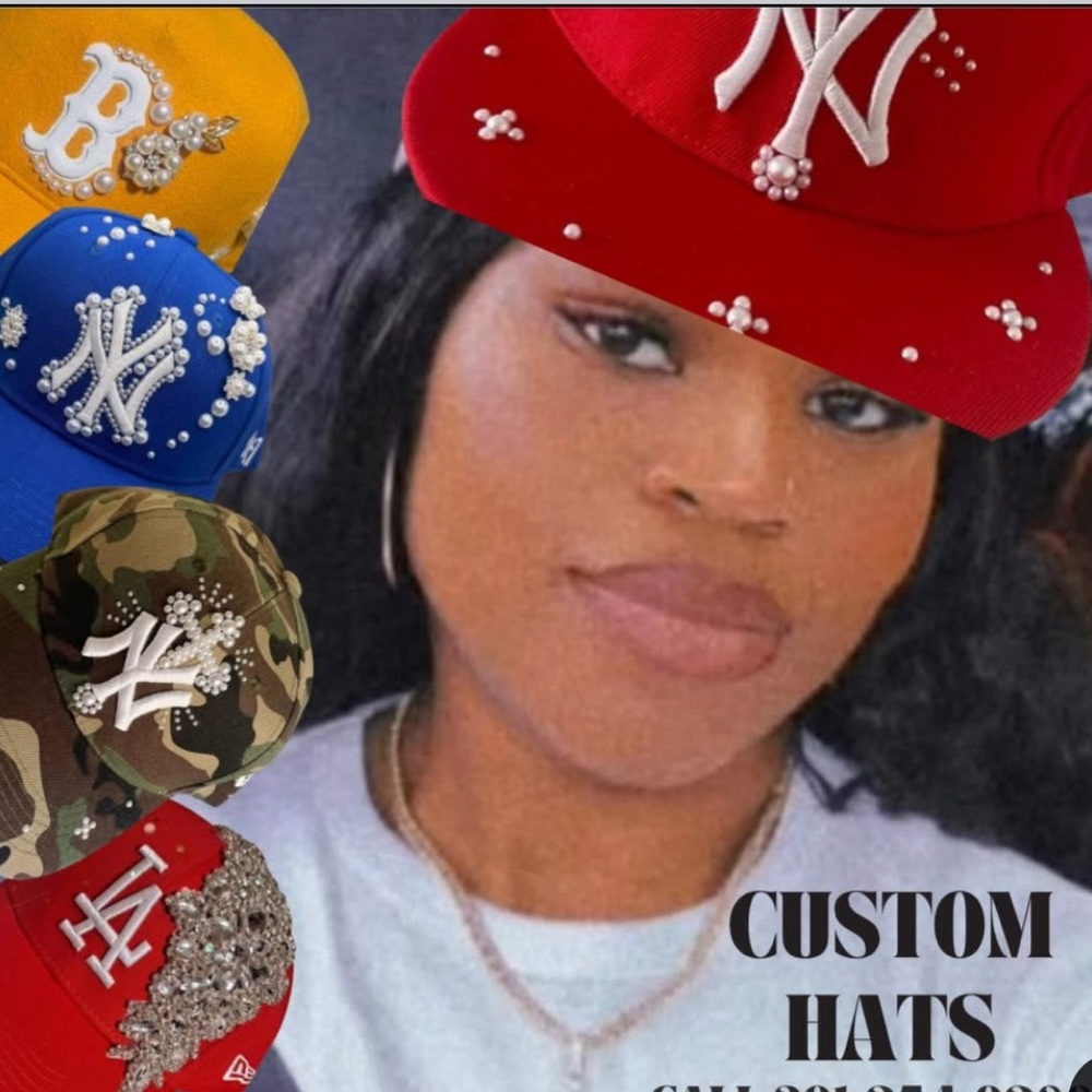 Red Custom NY Yankees Hat Accessories